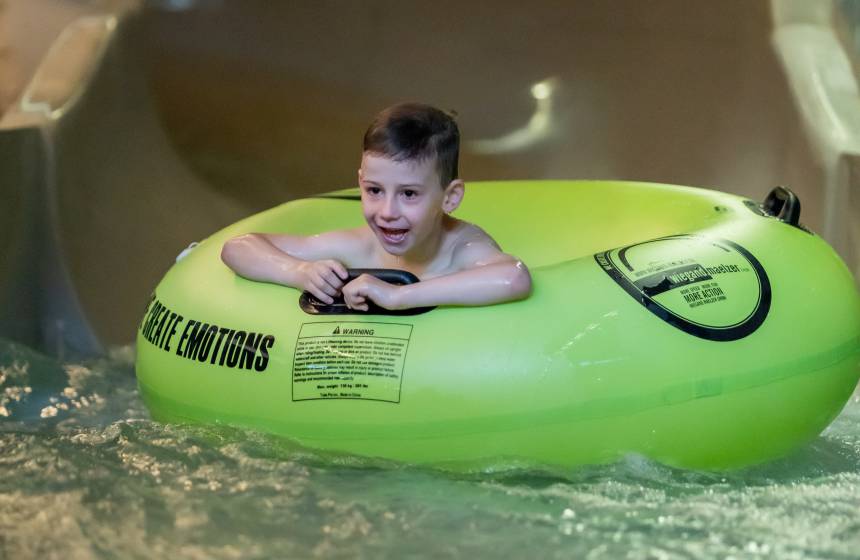 Boy on a slide