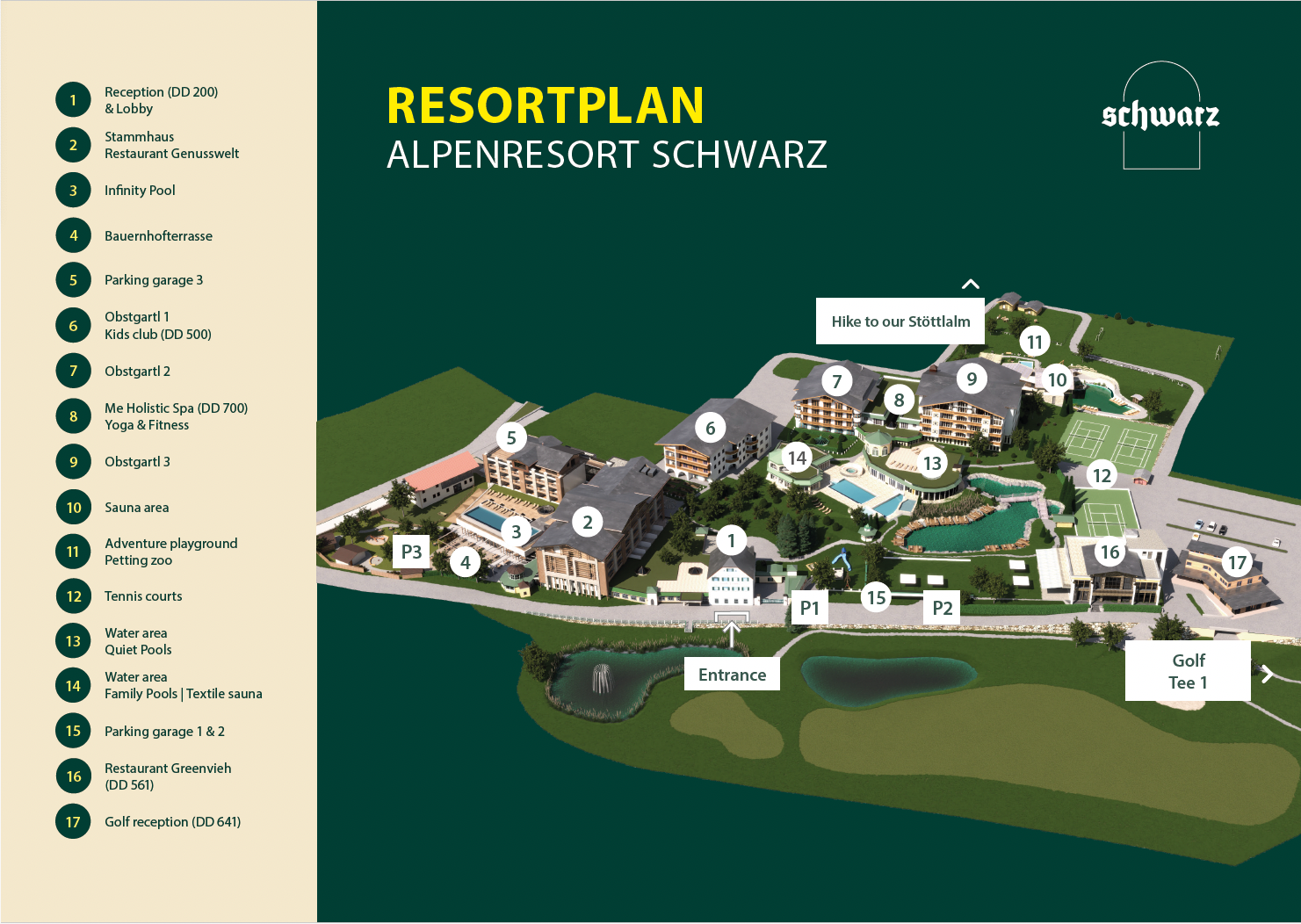 The Resort at a glance: Find your place - Alpenresort Schwarz